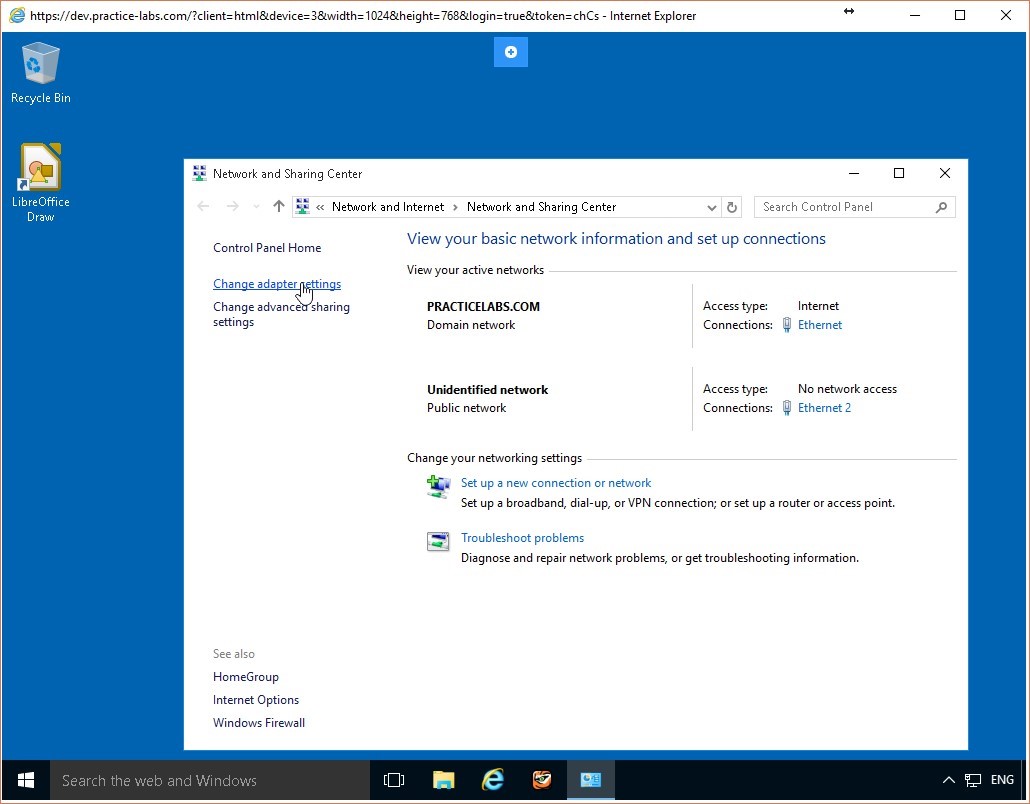 Figure 1.12 Screenshot of the PLABWIN10 desktop